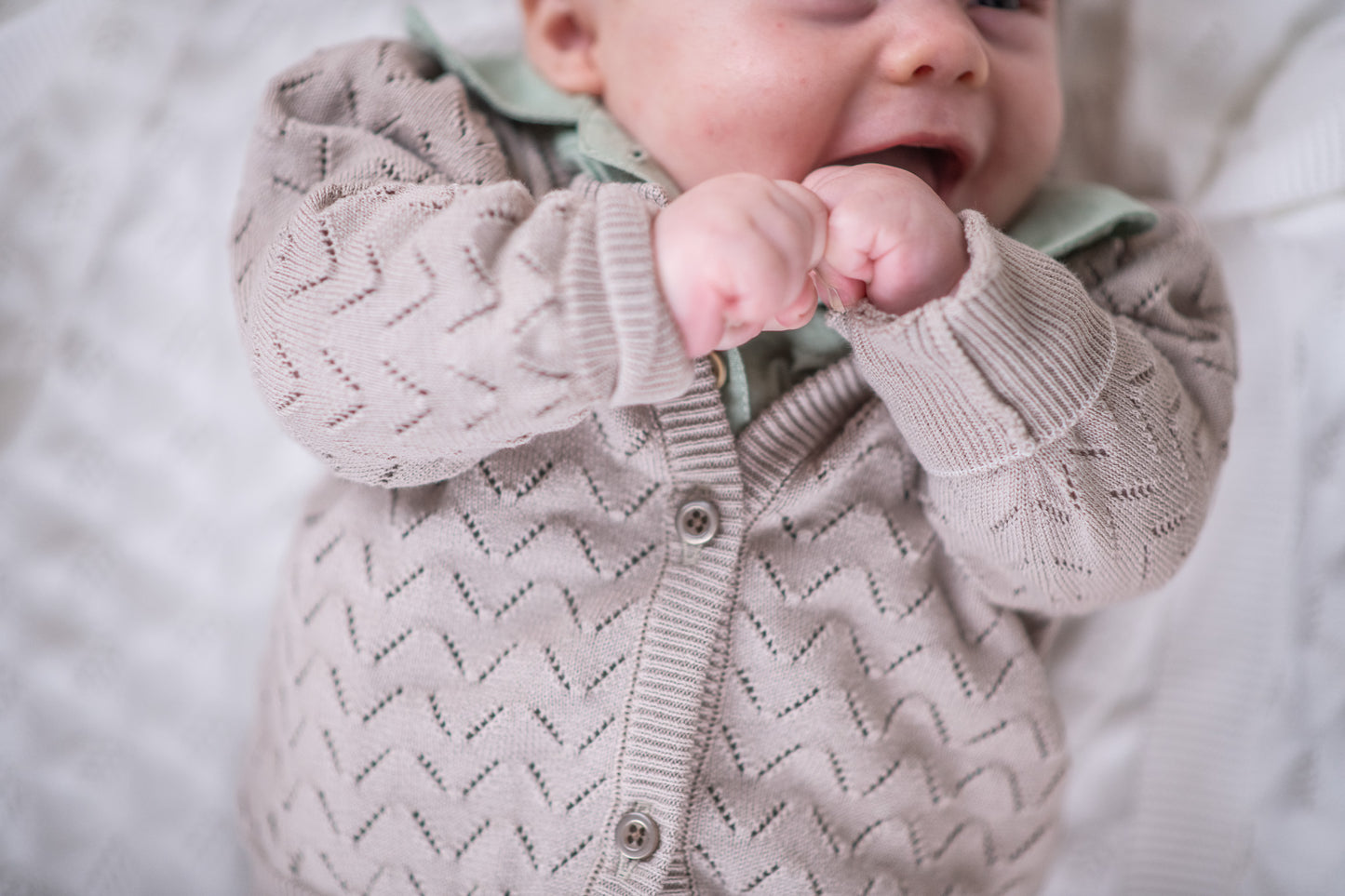 Organic Knit Cardigan - brown