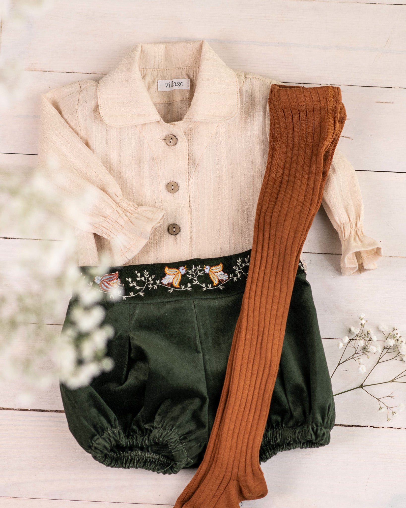 Plush shorts - green