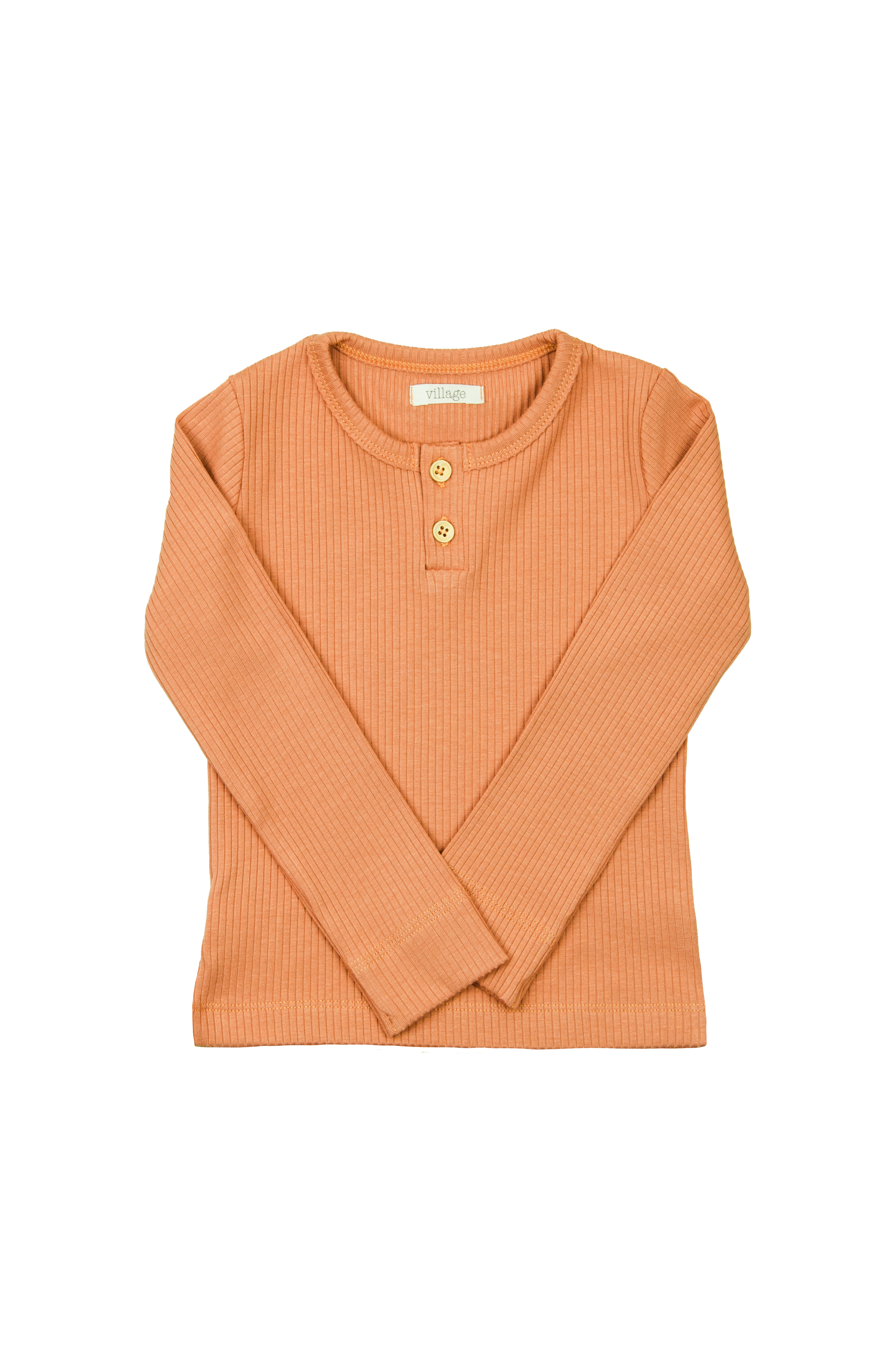 Rebrasta majica dugih rukava - breskva