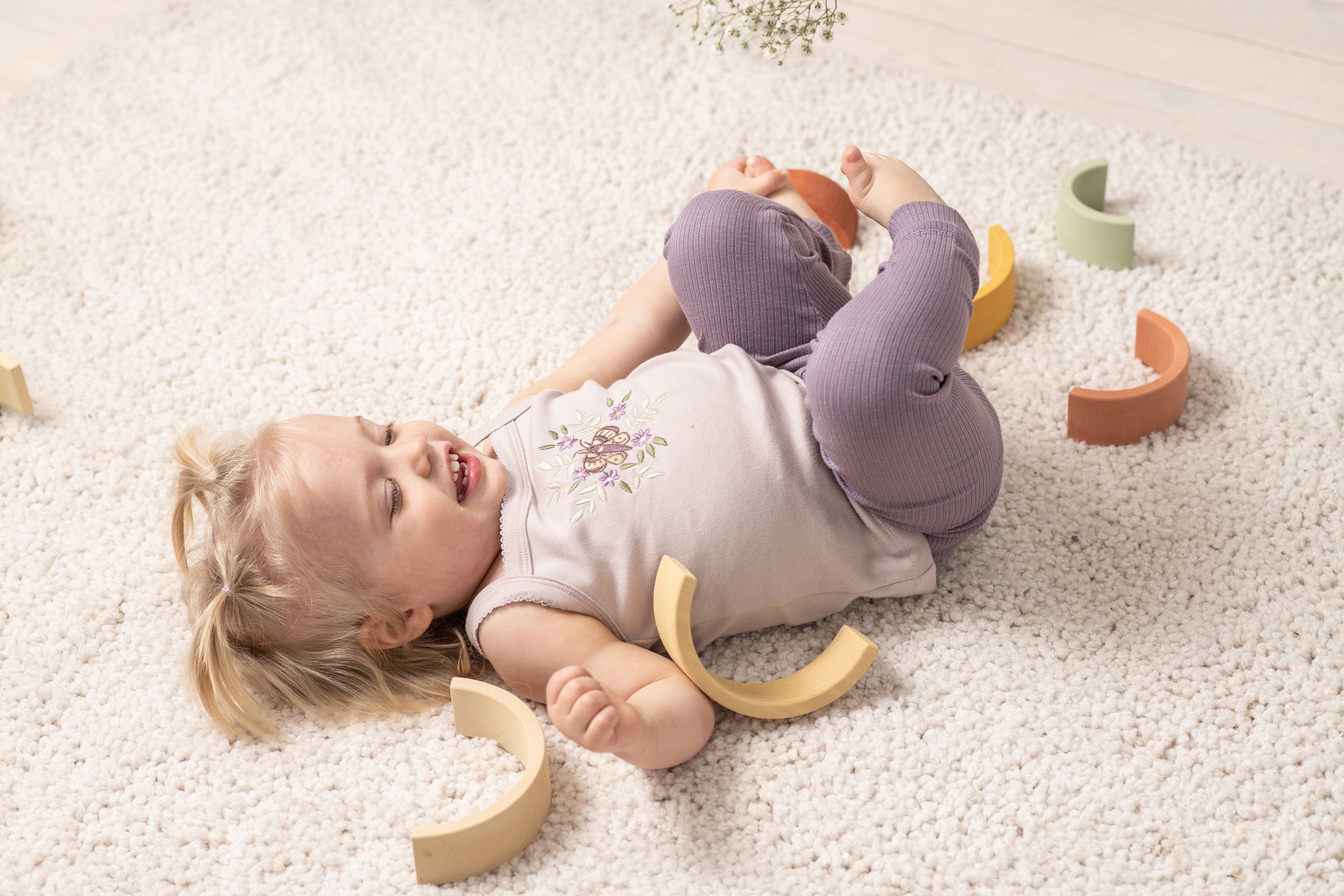 Ribbed leggings - purple