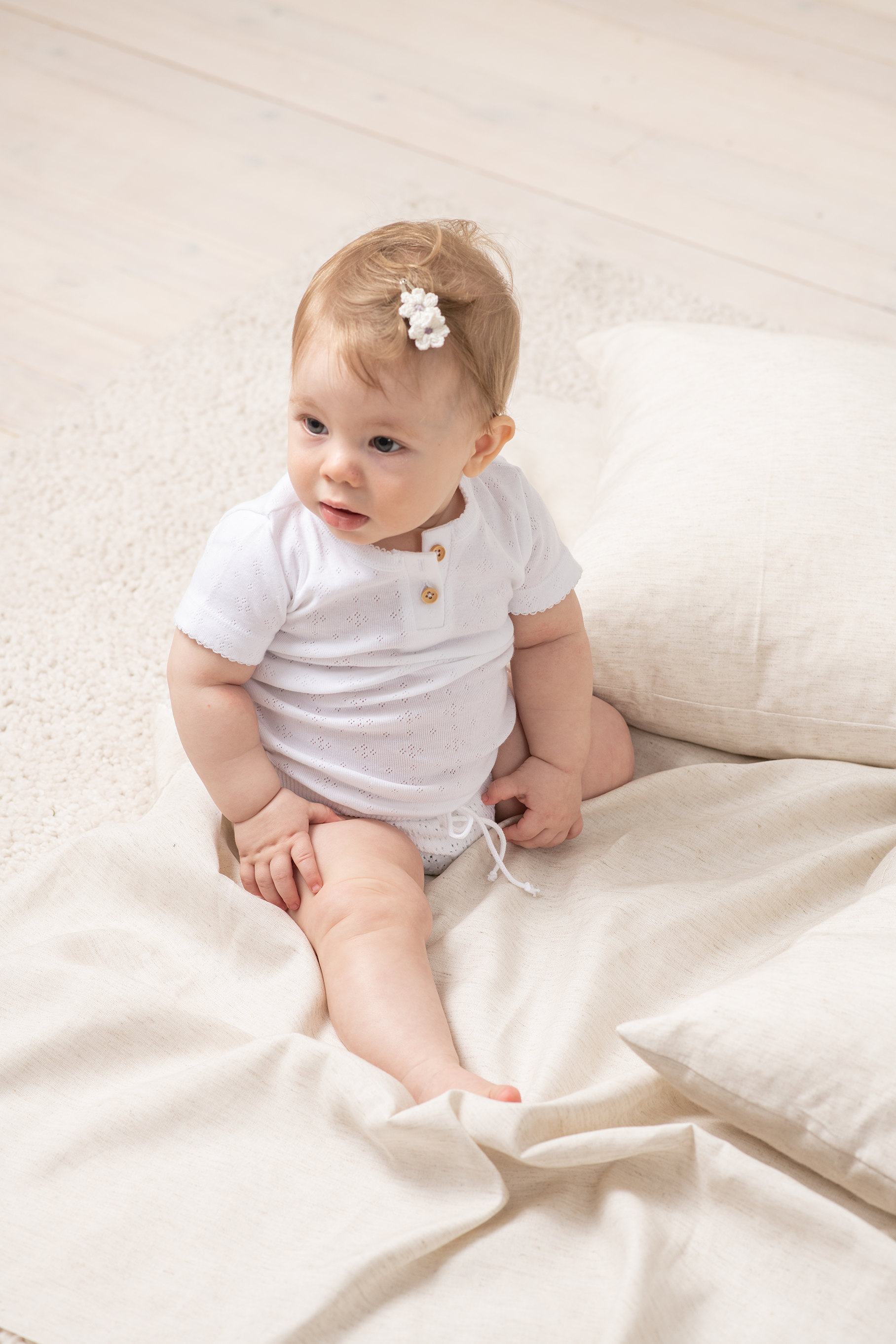 Organic Knit Gaćerone - bela