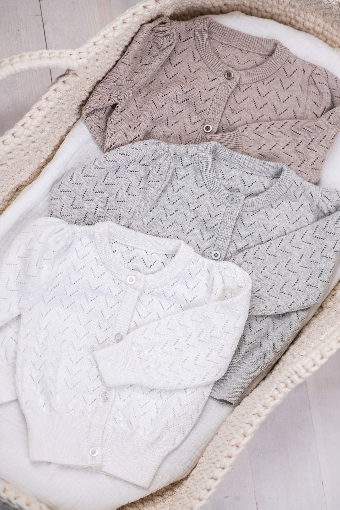 Organic Knit Kardigan - siva