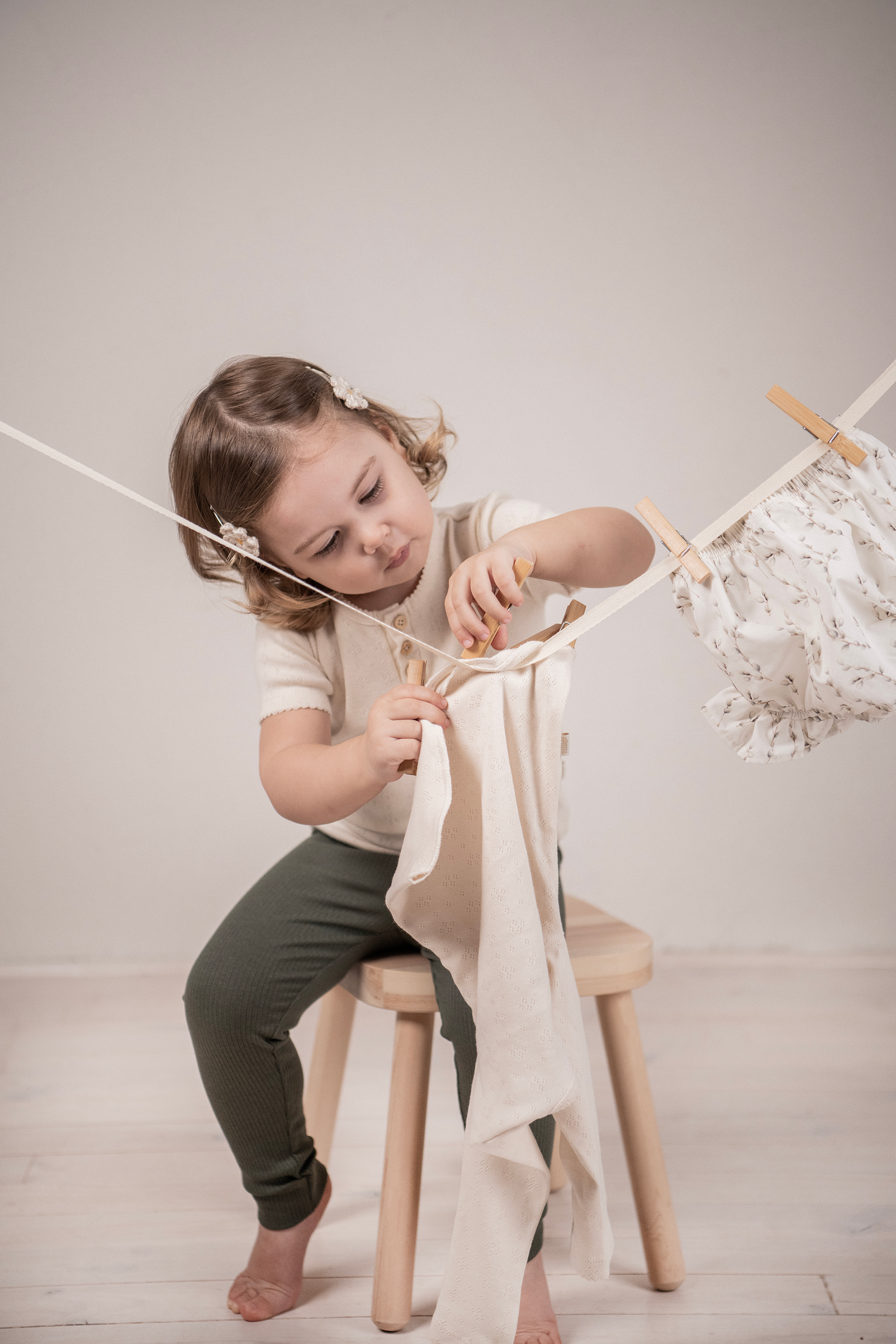 Ribbed leggings - green