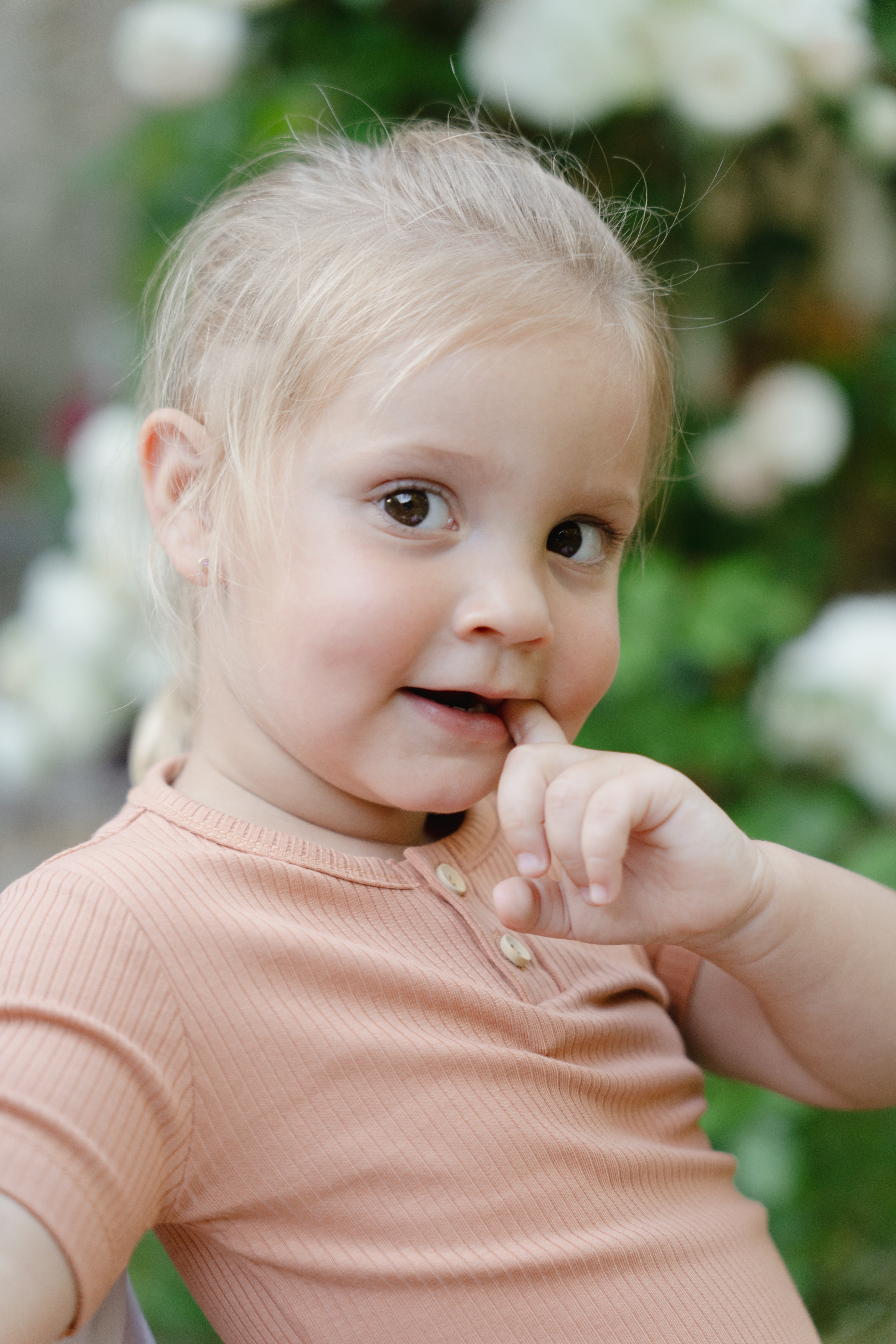 Rebrasta majica kratkih rukava - breskva