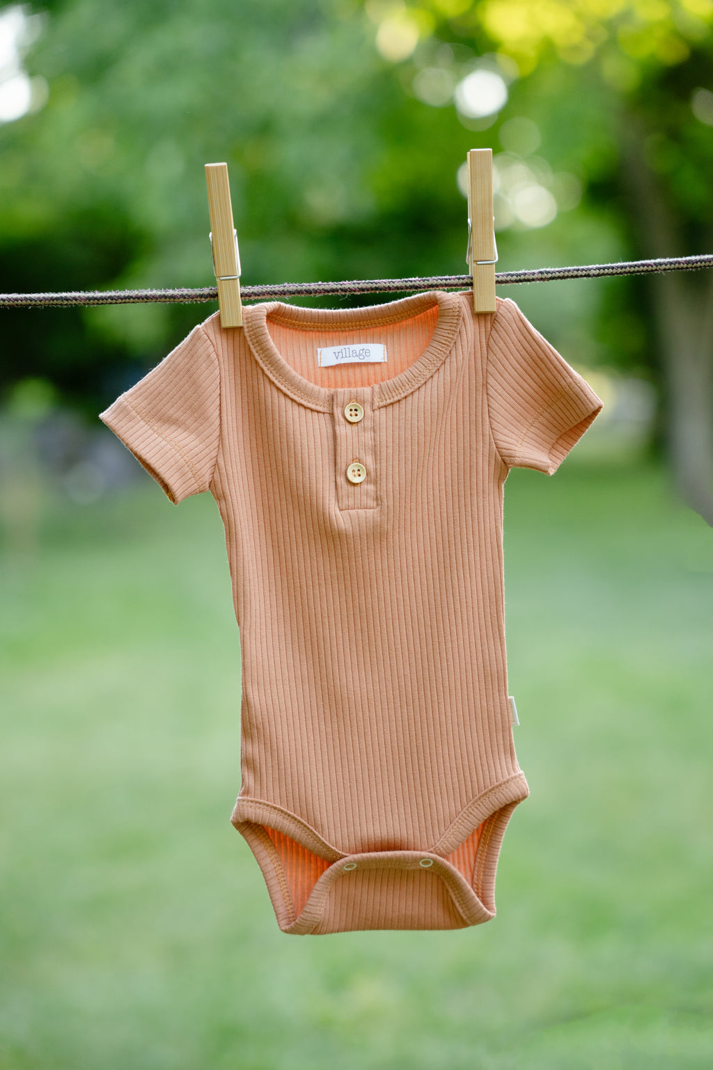 Ribbed body with short sleeves - blue