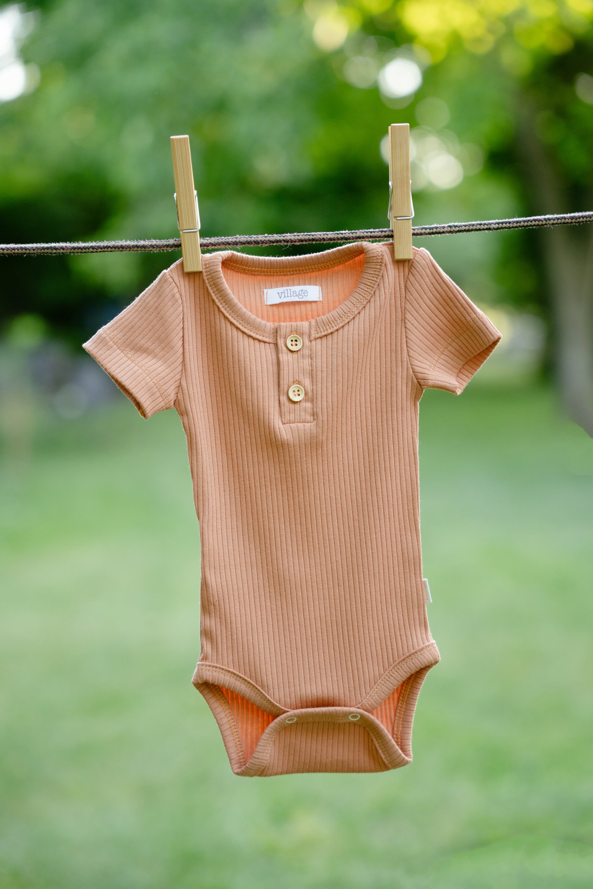 Ribbed body with short sleeves - blue