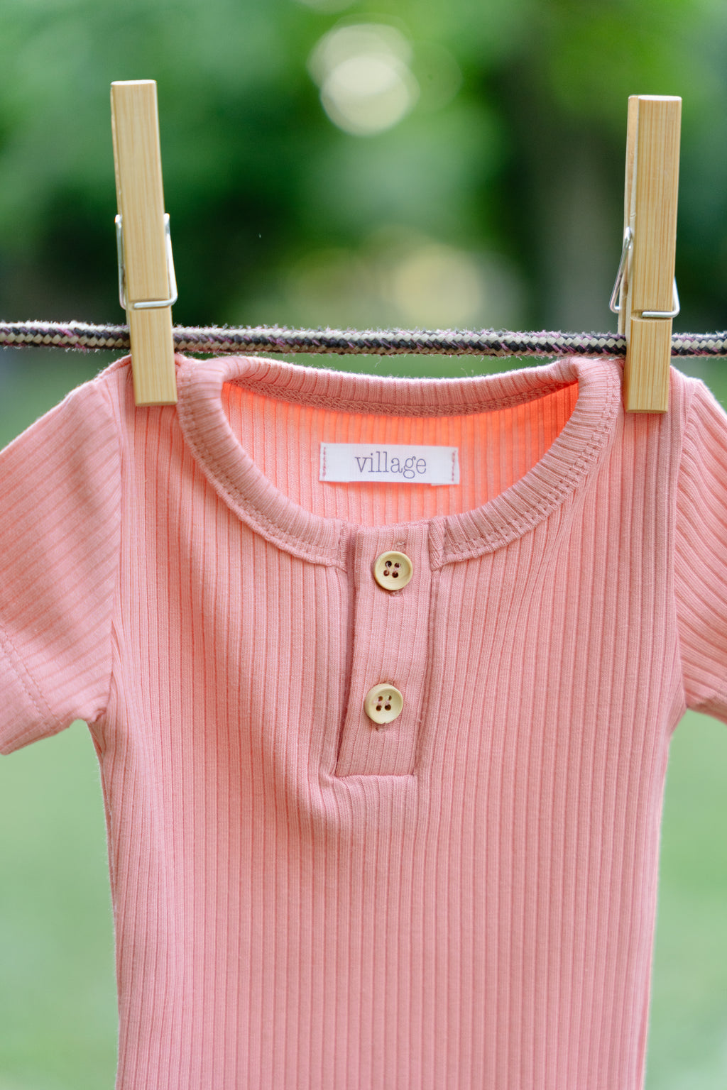 Ribbed body with short sleeves - blue