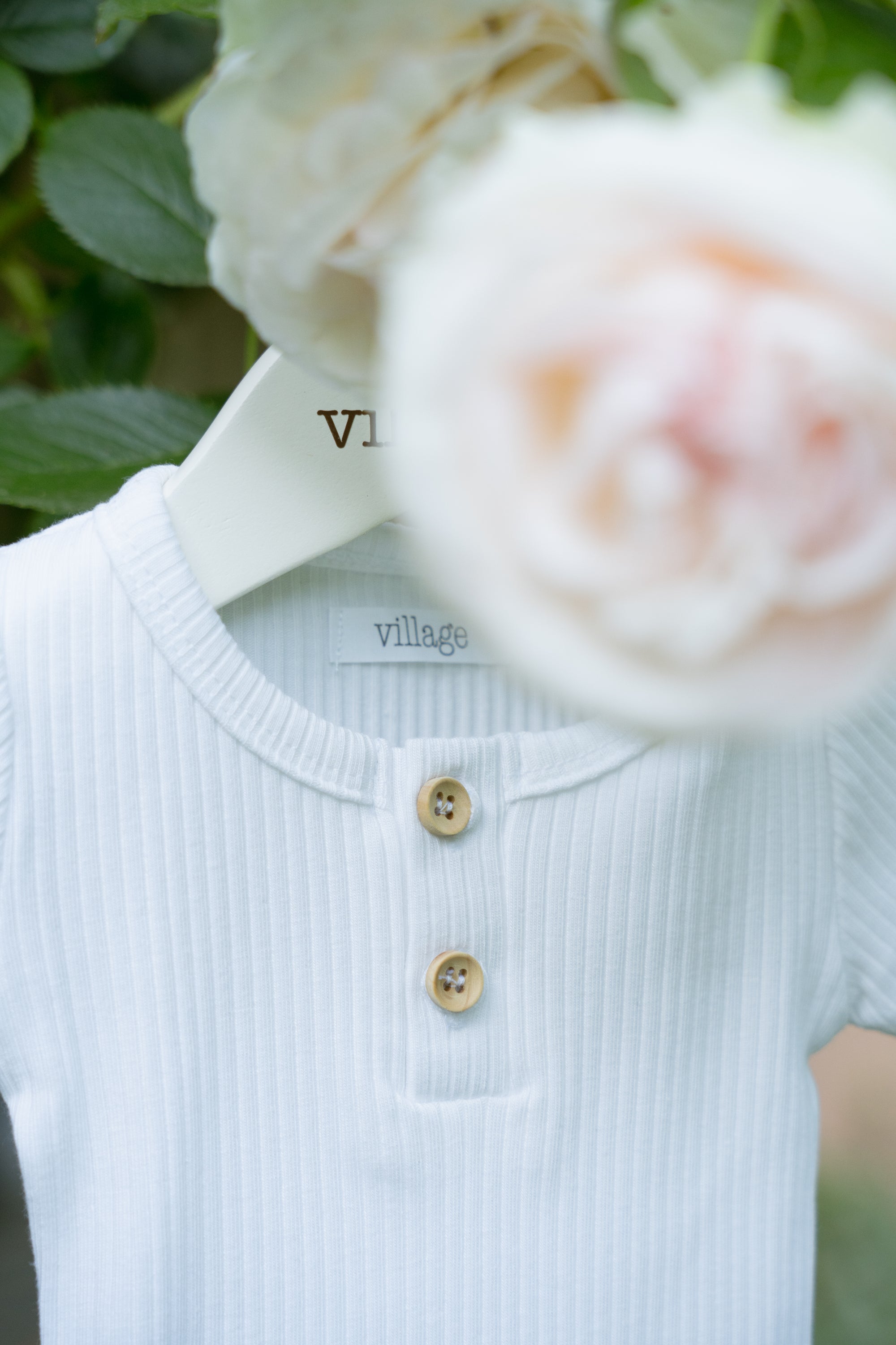 Ribbed body with short sleeves - blue