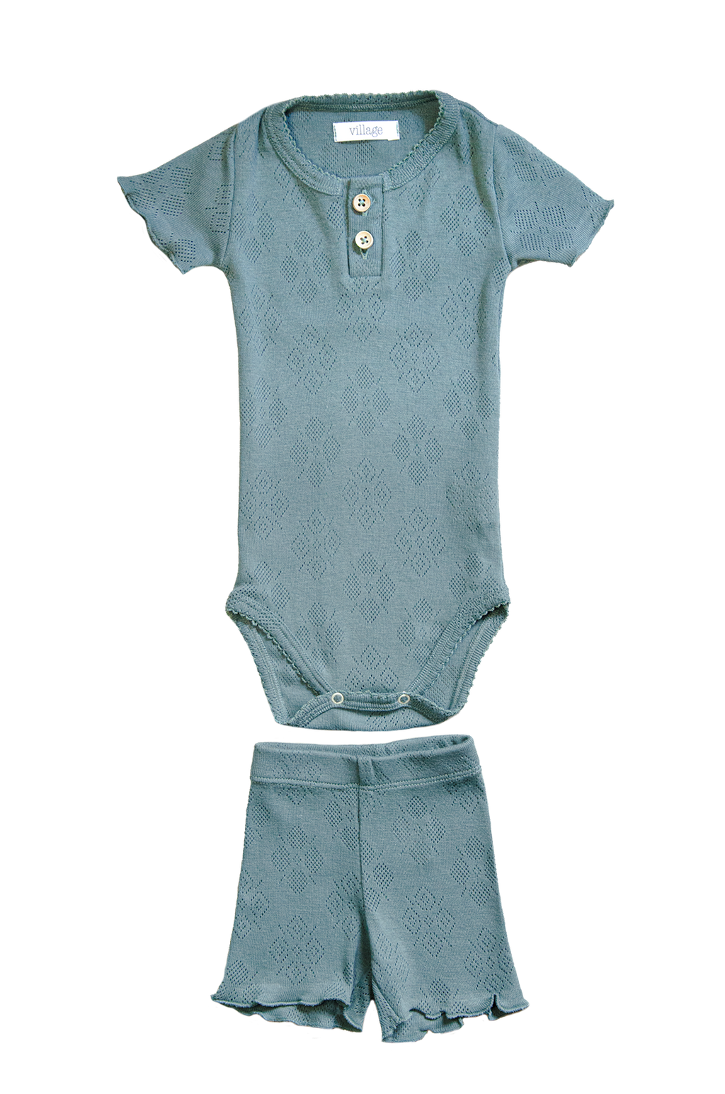 Set: Short-sleeved bodysuit and shorts