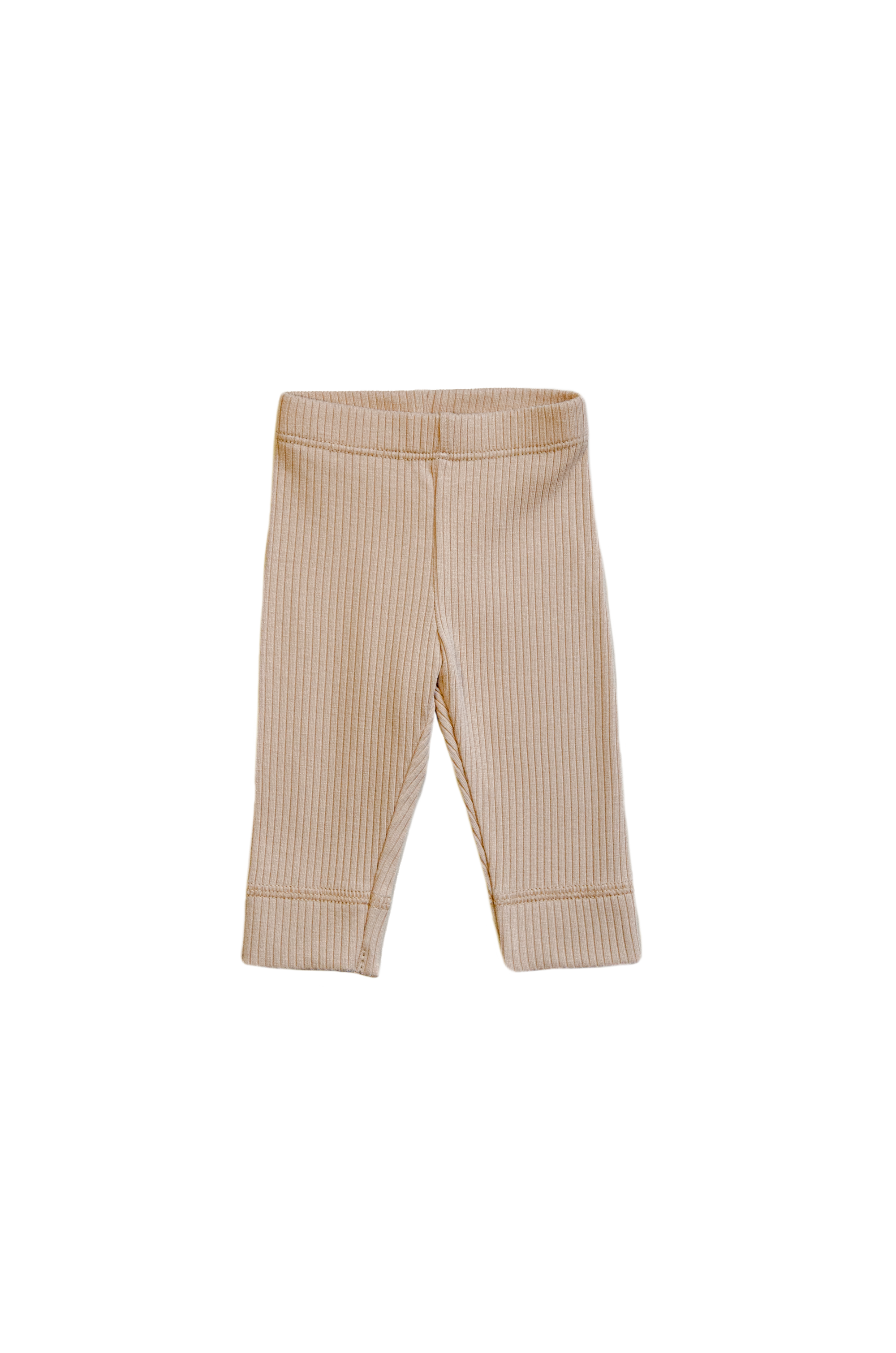 Ribbed leggings - brown