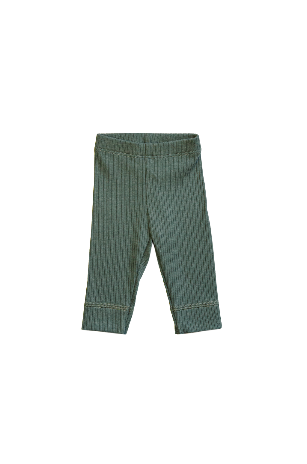 Ribbed leggings - green