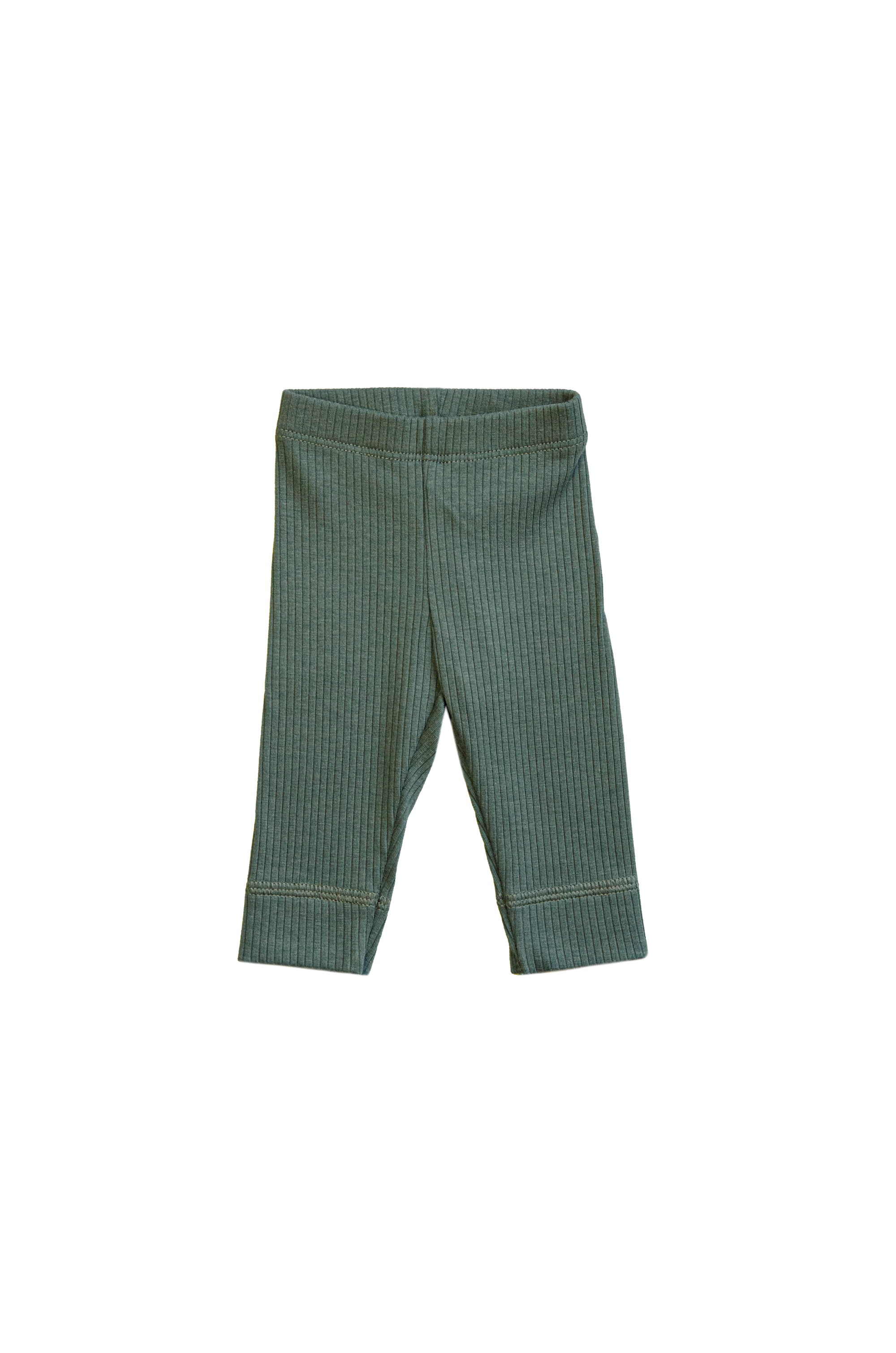 Ribbed leggings - green